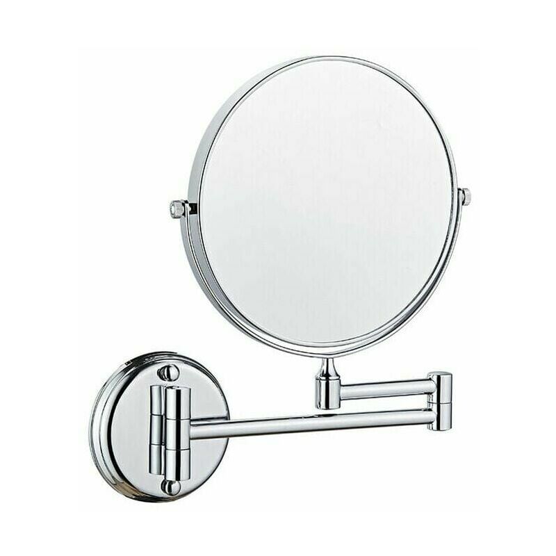 Boed - Wall Magnifying Mirror with Light 1x/10x,LED Illuminated Shaving Mirror Wall Mounted,Extendable Wall Mounted Makeup Mirror,360 ° Rotatable