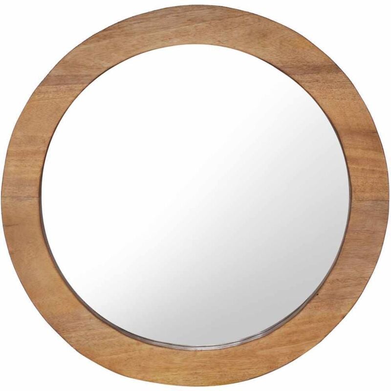 Wall Mirror 60 cm Teak Round