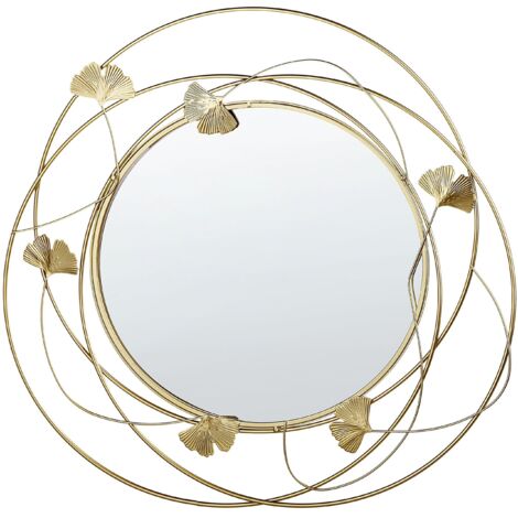 Wall Mirror ANGLET 47 cm 45 cm Metal Gold