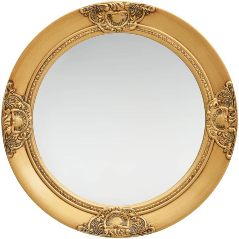 Wall Mirror Baroque Style 50 Cm Gold Vidaxl
