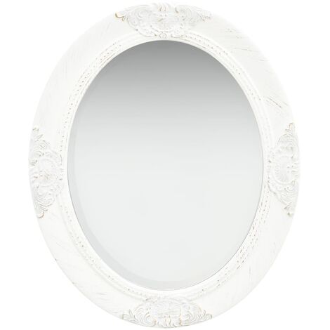 main image of "Wall Mirror Baroque Style 50x60 cm White"