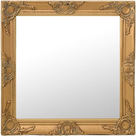 Wall Mirror Baroque Style 60x60 cm Gold vidaXL