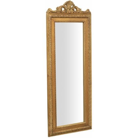 BISCOTTINI Wall mirror Bathroom mirror with gold frame Shabby mirror Bedroom mirror 90x35x4 cm