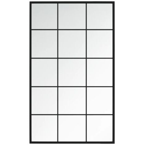 Wall Mirror Black 100x60 cm Metal vidaXL