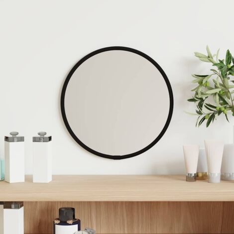 Wall Mirror Black Ø 20 cm Round vidaXL