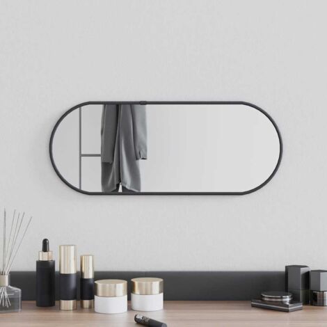 Wall Mirror Black 50x20 cm Oval vidaXL