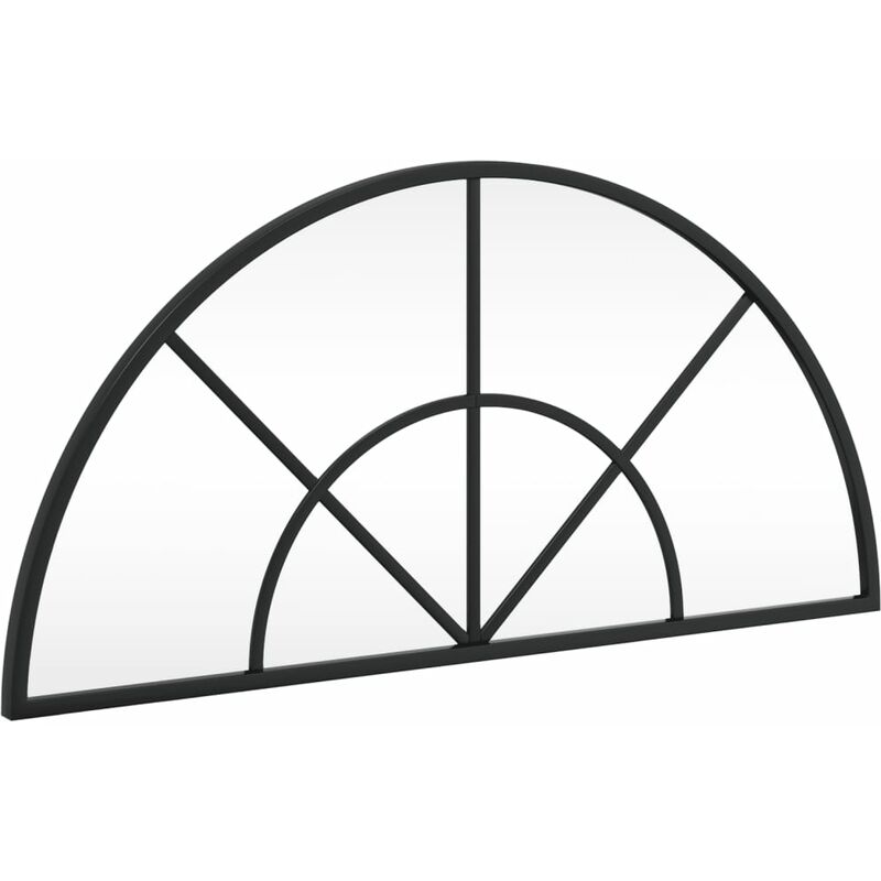 Wall Mirror Black 60x30 Cm Arch Iron Vidaxl