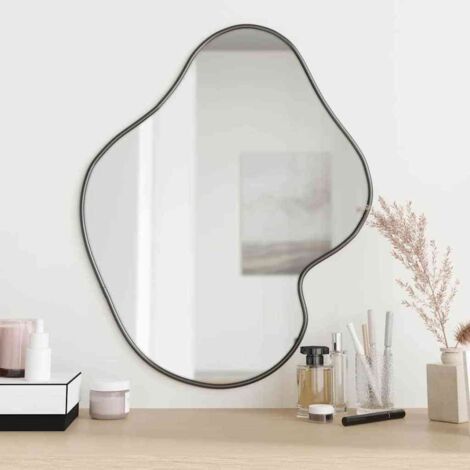 Wall Mirror Black 60x50 cm vidaXL