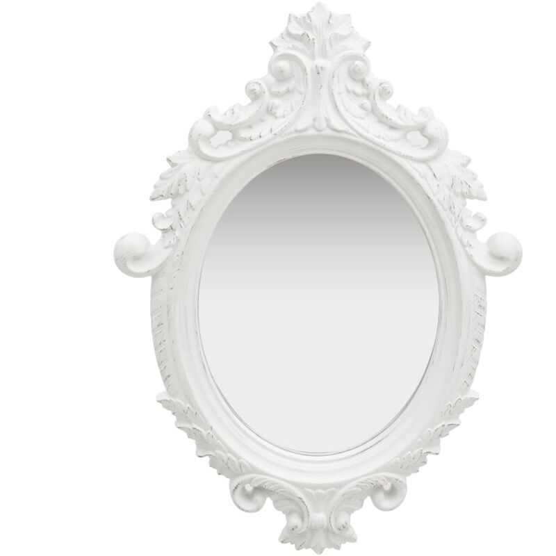 Wall Mirror Castle Style 56x76 Cm White Vidaxl