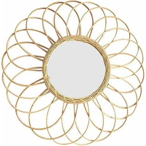 Wall mirror rattan lace mirror round mirror decorative mirror suitable for apartment children's room children's room
