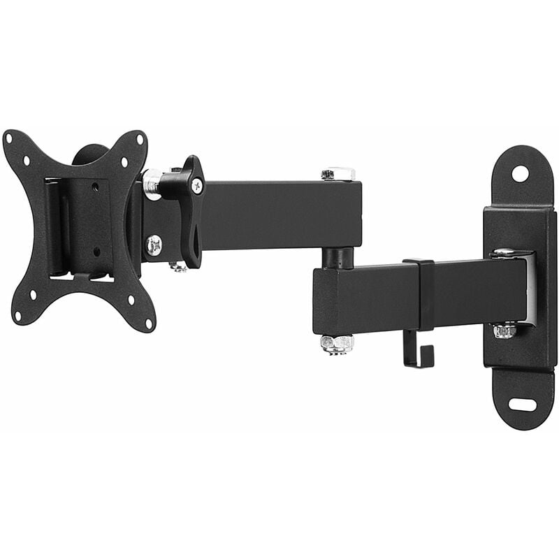 Tectake - TV wall mount for 10-26 inch (25-66cm) can be tilted and swivelled - bracket TV, wall tv mount, tv on wall bracket - black