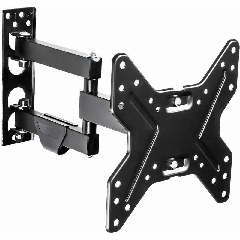 Tectake - TV wall mount for 17-42″ (43-107 cm) can be tilted and swivelled - bracket TV, wall tv mount, tv on wall bracket - black