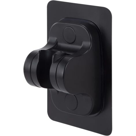 Wall Mount Shower Bracket, No Drilling Required, Removable, Adjustable Angle, Waterproof, Hotel Bathroom Accessories (Black)