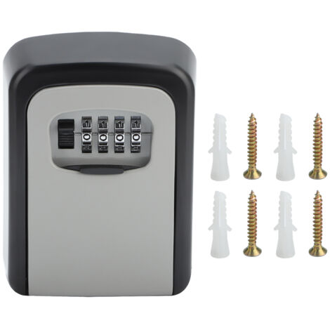 Wall Mounted 4 Digit Combination Key Lock Box Safe Security Storage Case Organizer