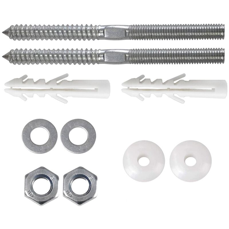 Wall Mounted Basin Sink Screw Fixing Kit Plug Washer Fittings