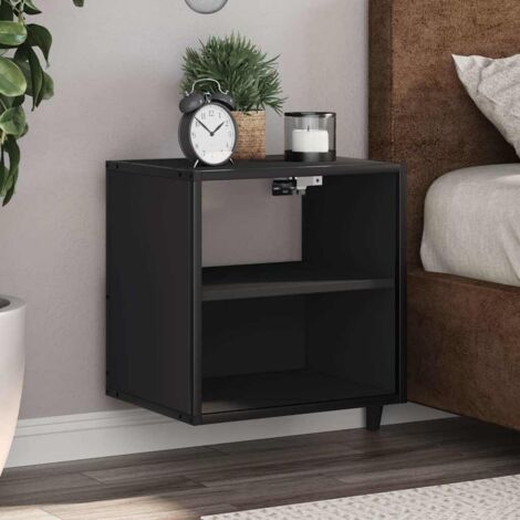 Wall-mounted Bedside Cabinet Black 40x31x39.5 cm vidaXL