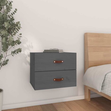 Wall-mounted Bedside Cabinet Grey 50x36x40 cm vidaXL