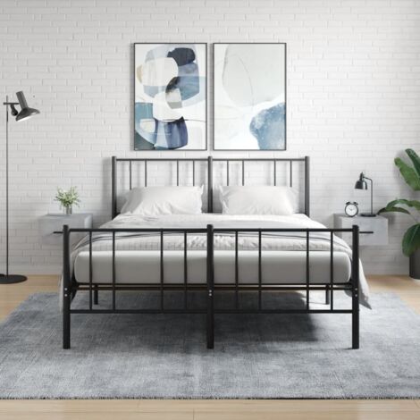 Wall-mounted Bedside Cabinets 2 pcs Concrete Grey 35x35x20 cm vidaXL