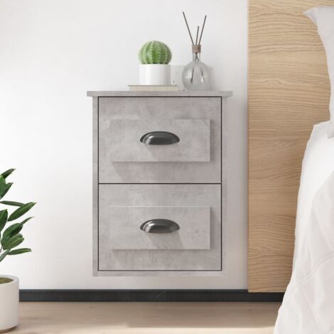 Wall-mounted Bedside Cabinets 2 pcs Concrete Grey 41.5x36x53cm vidaXL