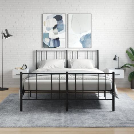Wall-mounted Bedside Cabinets 2 pcs High Gloss White 35x35x20 cm vidaXL