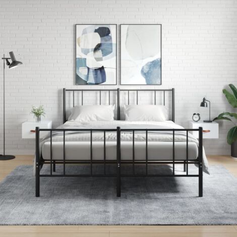 Wall-mounted Bedside Cabinets 2 pcs High Gloss White 35x35x20 cm vidaXL