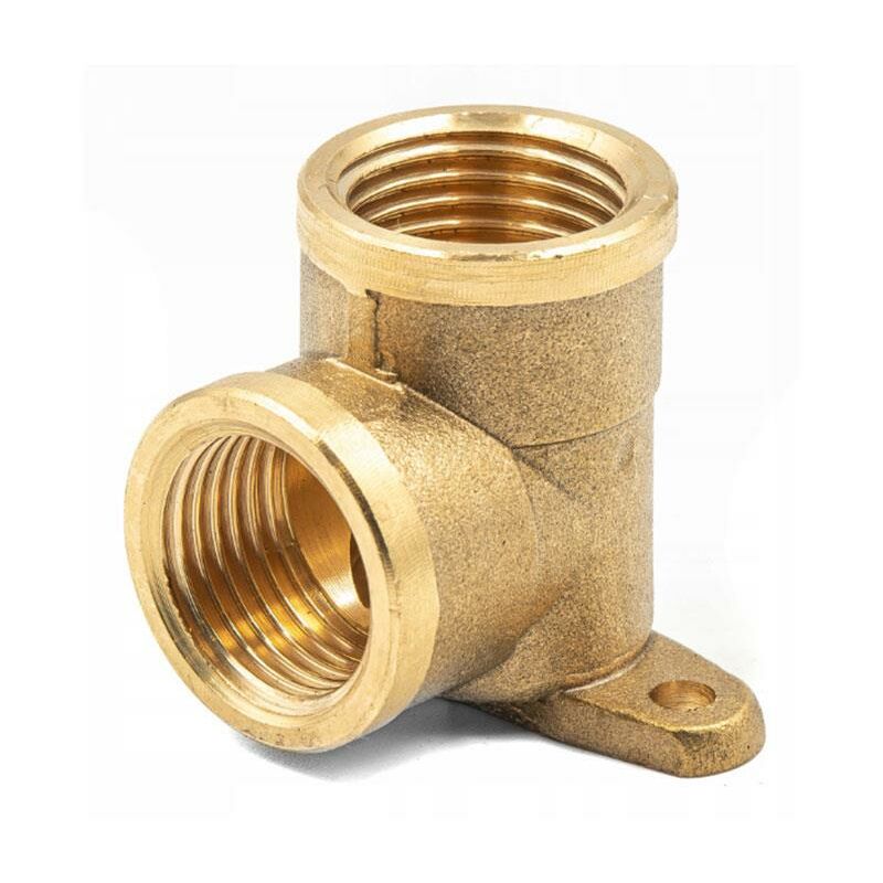 Wall Mounted Brass Elbow Pipe Fitting Connection Back Plate Backplate FxF 1/2'