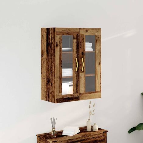 Wall-mounted Cabinet Old wood 69.5 x 34 x 90 cm Engineered wood vidaXL