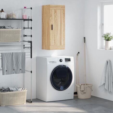 Wall Mounted Cabinet Sonoma Oak 34.5x34x90 cm Engineered Wood vidaXL