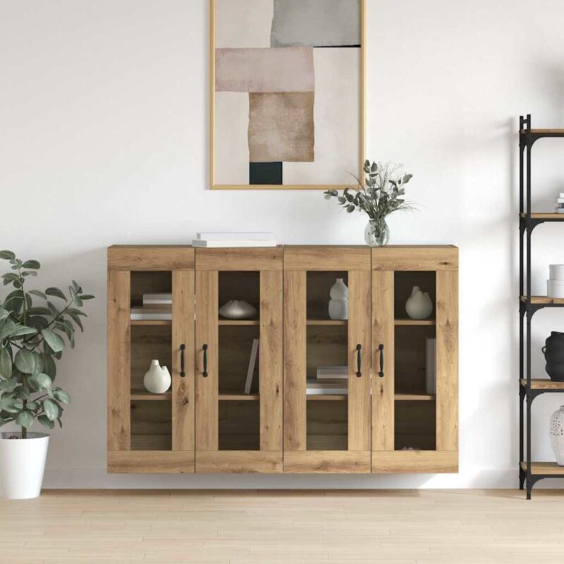 Vidaxl - Wall Mounted Cabinets 2 Pcs Artisan Oak 69.5 X 34 X 90 Cm