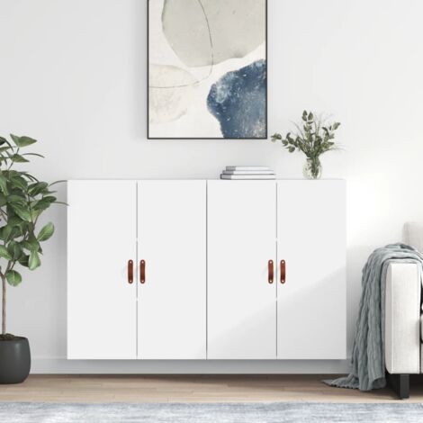 Wall Mounted Cabinets 2 pcs White 69.5x34x90 cm vidaXL