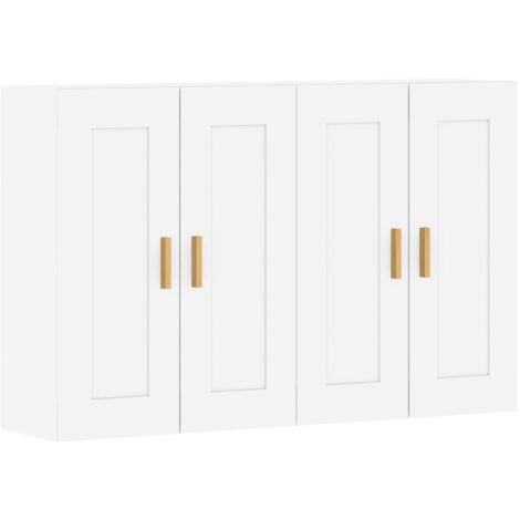 Wall Mounted Cabinets 2 pcs White Engineered Wood vidaXL