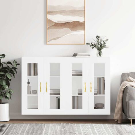 Wall Mounted Cabinets 2 pcs White Engineered Wood vidaXL