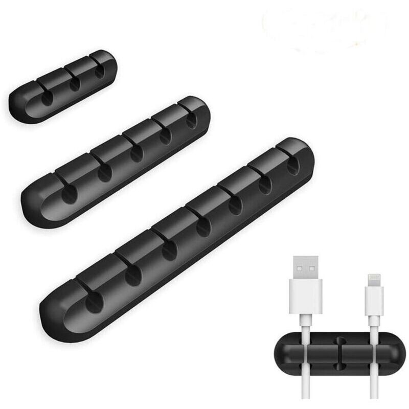 Wall-mounted cable clips and ties, cable clips, cable management organizer, cable holder for power and other cables (set)