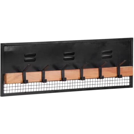 Wall-mounted Coat Rack 90x11x30 cm Solid Wood Mango vidaXL