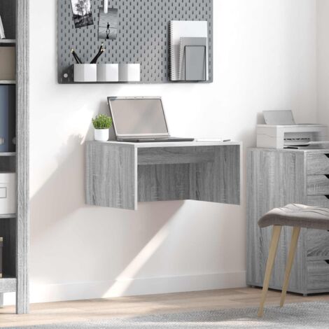 Wall-Mounted Desk Grey Sonoma 60 x 45 x 30 cm Engineered Wood vidaXL