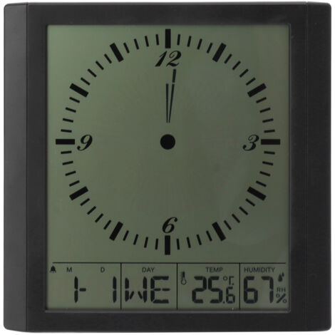 Wall Mounted Digital Display Clock 8.6 In Multifunction Large Digital Wall Clock Thermometer Hygrometer for Bedroom