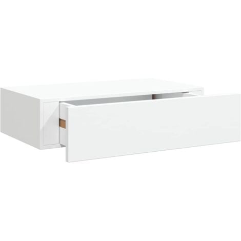 Wall-mounted Drawer Shelf White 40x23.5x10 cm MDF vidaXL