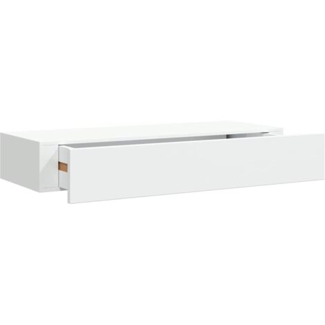 Wall-mounted Drawer Shelf White 60x23.5x10 cm MDF vidaXL