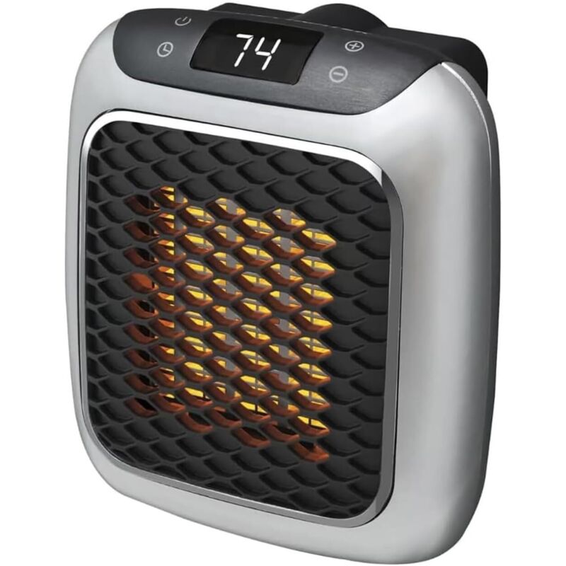 Image of Wall-mounted electric heater with remote control,&hellip;