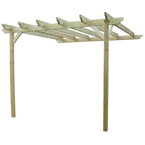Wall Mounted Garden Pergola - Wood - L420 x W420 x H270 cm - Light Green