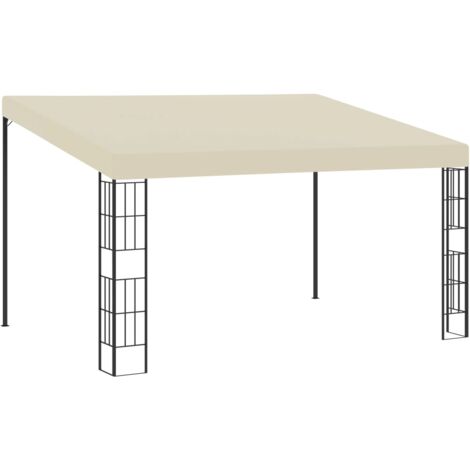 Wall-mounted Gazebo 3x4 m Cream Fabric