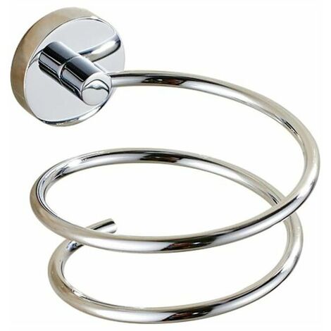 Wall Mounted Hair Dryer Holder Chrome, 304 Stainless Steel Hair Dryer Storage / Rack (11 x 8.5 x 13CM), Bathroom Accessories
