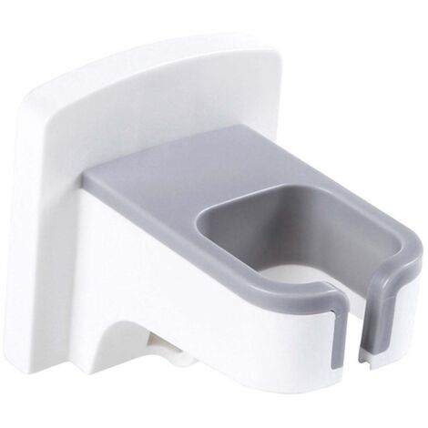 Wall Mounted Hair Dryer Holder Punch Free Self Adhesive Blow Dryer Holder for Bathroom Washroom White