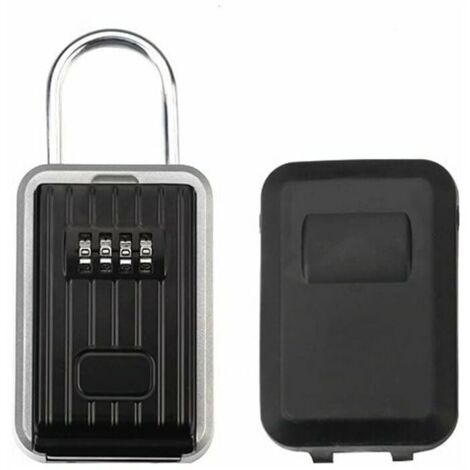 Wall Mounted Key Box, Waterproof Combination Key Safe Storage Box, Aluminum Alloy Portable Security Lock with Sliding Cover for Home, Garage, Office, School, MUMU