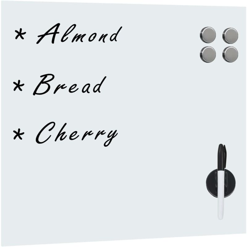 Wall Mounted Magnetic Board Glass 60x60 cm vidaXL