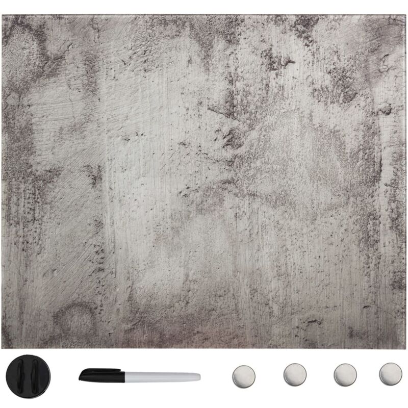 Wall Mounted Magnetic Board Glass 50x50 cm vidaXL