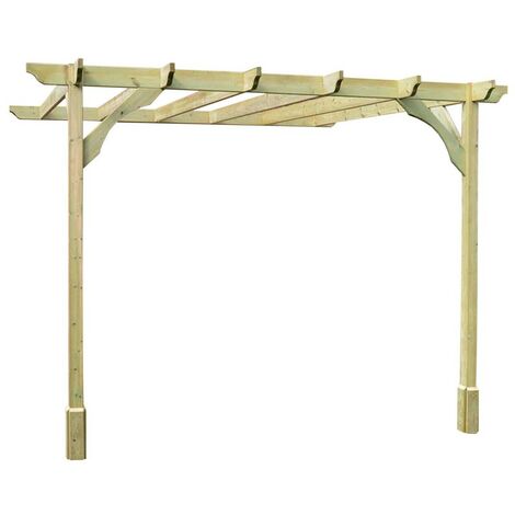 Wall Mounted Premium Pergola - Wood - L180 x W300 x H270 cm - Light Green