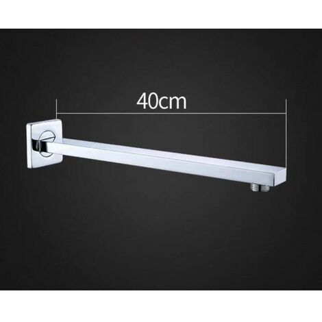 Wall Mounted Shower Arm Extension Arm Stainless Steel Hose Pipe, 40CM Chrome