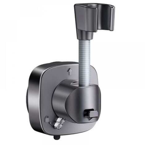 Wall-mounted shower head holder, 360° adjustable handheld shower head holder, suction cup holder for shower rail, multi-directional removable suction cup holder for gray