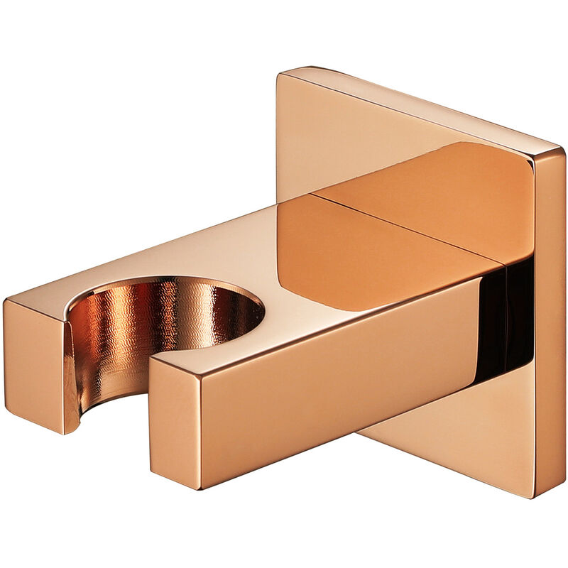 Wall mounted shower holder for hand shower, brass, suitable for any space in the bathroom,Rose Gold